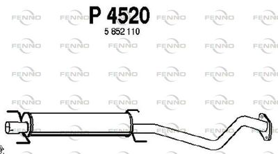  P4520 FENNO Средний глушитель выхлопных газов