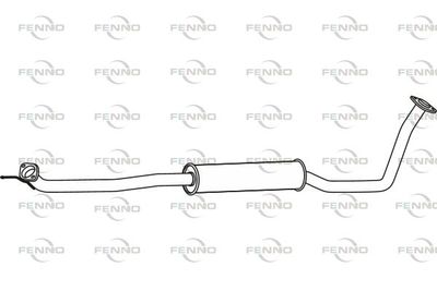  P62021 FENNO Средний глушитель выхлопных газов