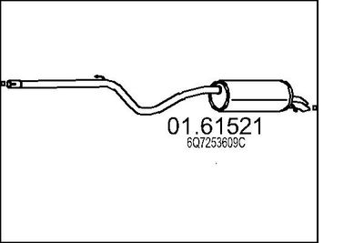  0161521 MTS Глушитель выхлопных газов конечный