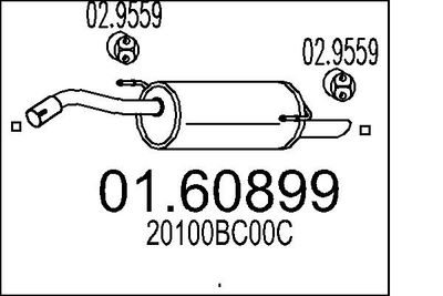  0160899 MTS Глушитель выхлопных газов конечный