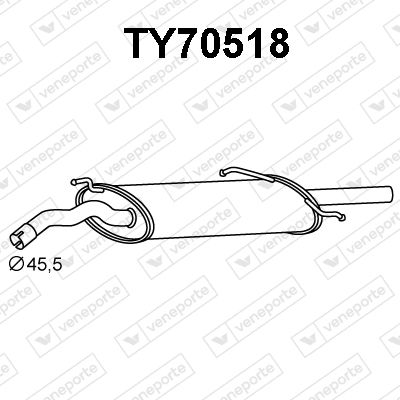  TY70518 VENEPORTE Глушитель выхлопных газов конечный
