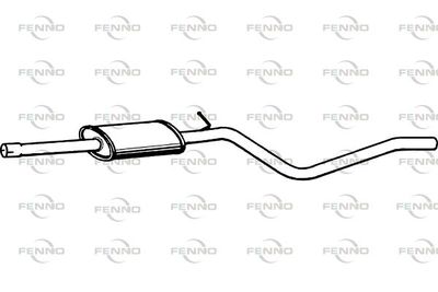  P1900 FENNO Средний глушитель выхлопных газов