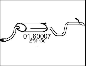  0160007 MTS Глушитель выхлопных газов конечный