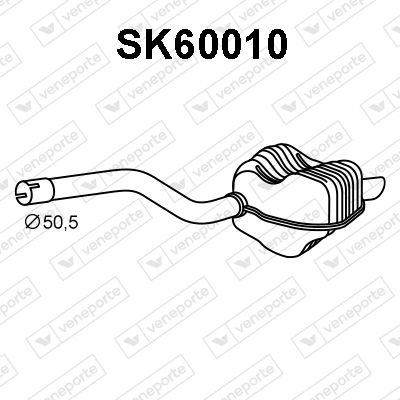  SK60010 VENEPORTE Глушитель выхлопных газов конечный