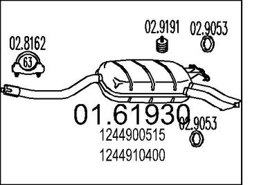  0161930 MTS Глушитель выхлопных газов конечный