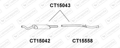  CT15043 VENEPORTE Предглушитель выхлопных газов