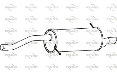  P23086 FENNO Глушитель выхлопных газов конечный