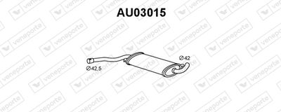  AU03015 VENEPORTE Средний глушитель выхлопных газов