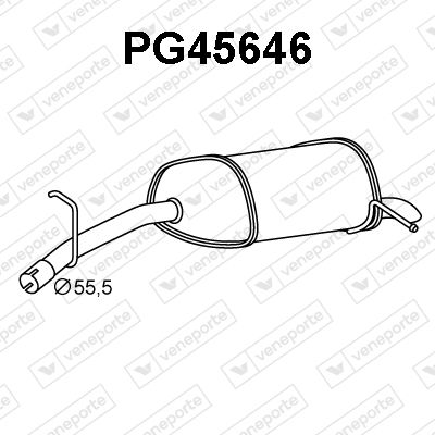  PG45646 VENEPORTE Глушитель выхлопных газов конечный