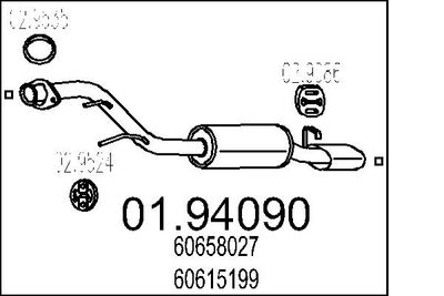  0194090 MTS Глушитель выхлопных газов конечный