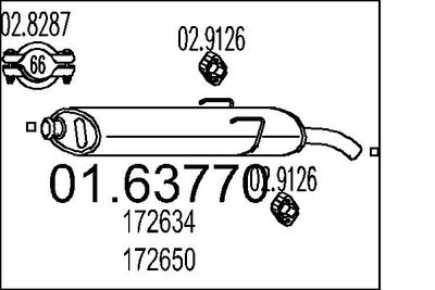  0163770 MTS Глушитель выхлопных газов конечный