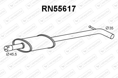  RN55617 VENEPORTE Средний глушитель выхлопных газов