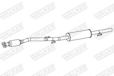  24494 WALKER Средний глушитель выхлопных газов