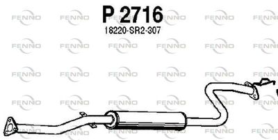  P2716 FENNO Средний глушитель выхлопных газов