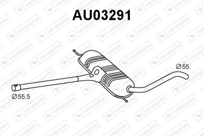  AU03291 VENEPORTE Предглушитель выхлопных газов