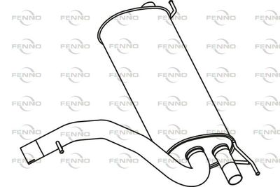  P76026 FENNO Глушитель выхлопных газов конечный