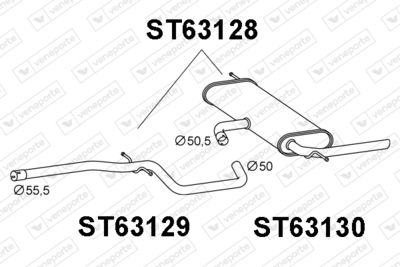  ST63128 VENEPORTE Глушитель выхлопных газов конечный