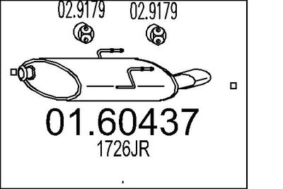  0160437 MTS Глушитель выхлопных газов конечный
