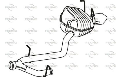  P36054 FENNO Глушитель выхлопных газов конечный
