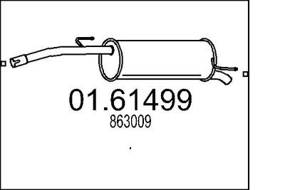  0161499 MTS Глушитель выхлопных газов конечный