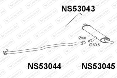  NS53043 VENEPORTE Глушитель выхлопных газов конечный