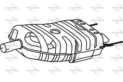  P43164 FENNO Глушитель выхлопных газов конечный