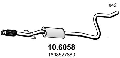  106058 ASSO Средний глушитель выхлопных газов