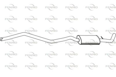  P1461 FENNO Средний глушитель выхлопных газов