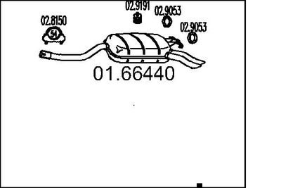  0166440 MTS Глушитель выхлопных газов конечный