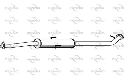  P2731 FENNO Средний глушитель выхлопных газов