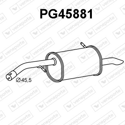  PG45881 VENEPORTE Глушитель выхлопных газов конечный