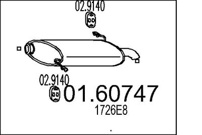  0160747 MTS Глушитель выхлопных газов конечный