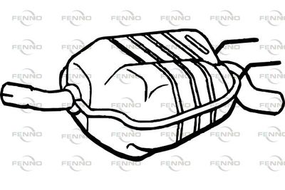 P1027 FENNO Глушитель выхлопных газов конечный