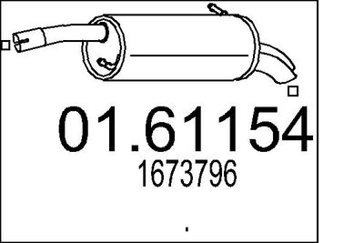  0161154 MTS Глушитель выхлопных газов конечный