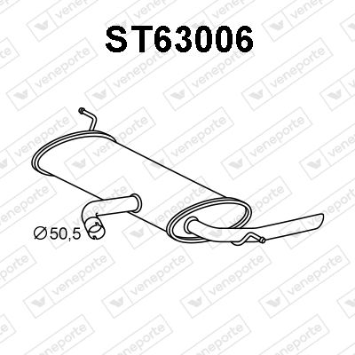  ST63006 VENEPORTE Глушитель выхлопных газов конечный