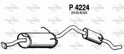  P4224 FENNO Глушитель выхлопных газов конечный