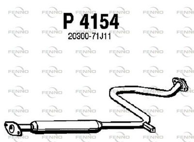  P4154 FENNO Средний глушитель выхлопных газов