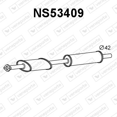  NS53409 VENEPORTE Предглушитель выхлопных газов