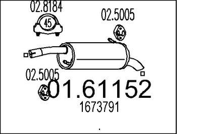  0161152 MTS Глушитель выхлопных газов конечный