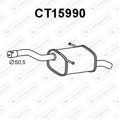  CT15990 VENEPORTE Глушитель выхлопных газов конечный