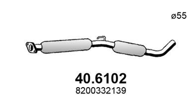  406102 ASSO Средний глушитель выхлопных газов