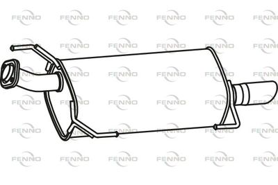  P41039 FENNO Глушитель выхлопных газов конечный