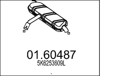  0160487 MTS Глушитель выхлопных газов конечный