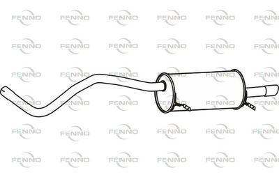  P49016 FENNO Глушитель выхлопных газов конечный