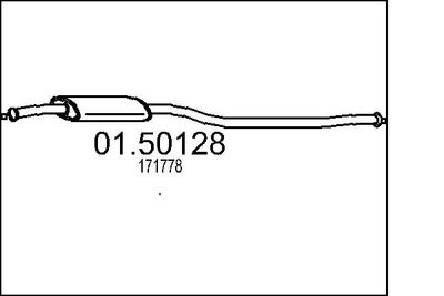  0150128 MTS Средний глушитель выхлопных газов