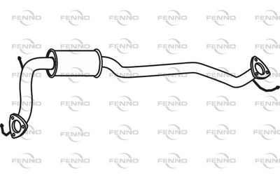  P27005 FENNO Средний глушитель выхлопных газов