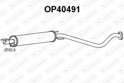  OP40491 VENEPORTE Средний глушитель выхлопных газов