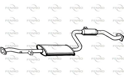  P3973 FENNO Средний глушитель выхлопных газов
