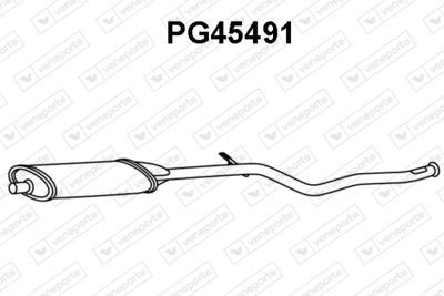  PG45491 VENEPORTE Средний глушитель выхлопных газов