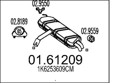  0161209 MTS Глушитель выхлопных газов конечный